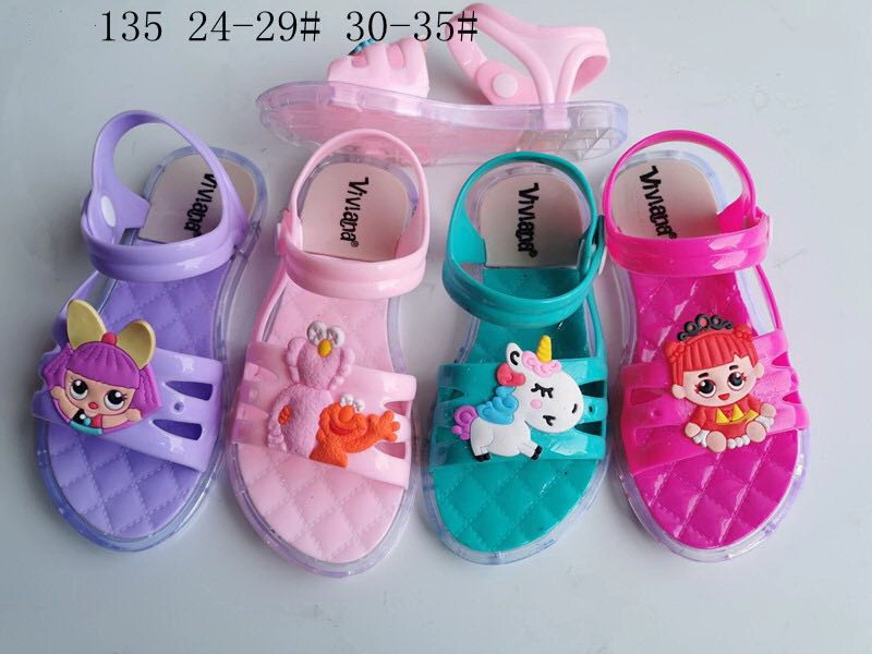 EVA Sole PVC Upper Children′ Shoes Colorful Sandal