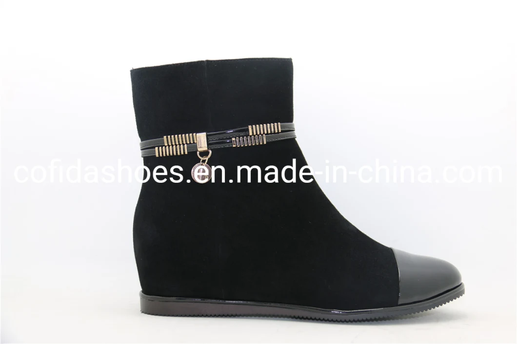 Sexy Wedge High Heels Leather Warm Ankle Boots Short Boots Women Boots