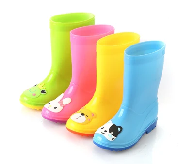 Vendita all'ingrosso Protezione in plastica per caviglia per bambini PVC Moda trasparente Uomo Stivali da pioggia per bambini Donna Impermeabile Uomo Ragazza Bambini