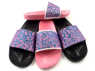 Pantofole con diamanti Bling per donna Sandali da donna con glitter in PVC